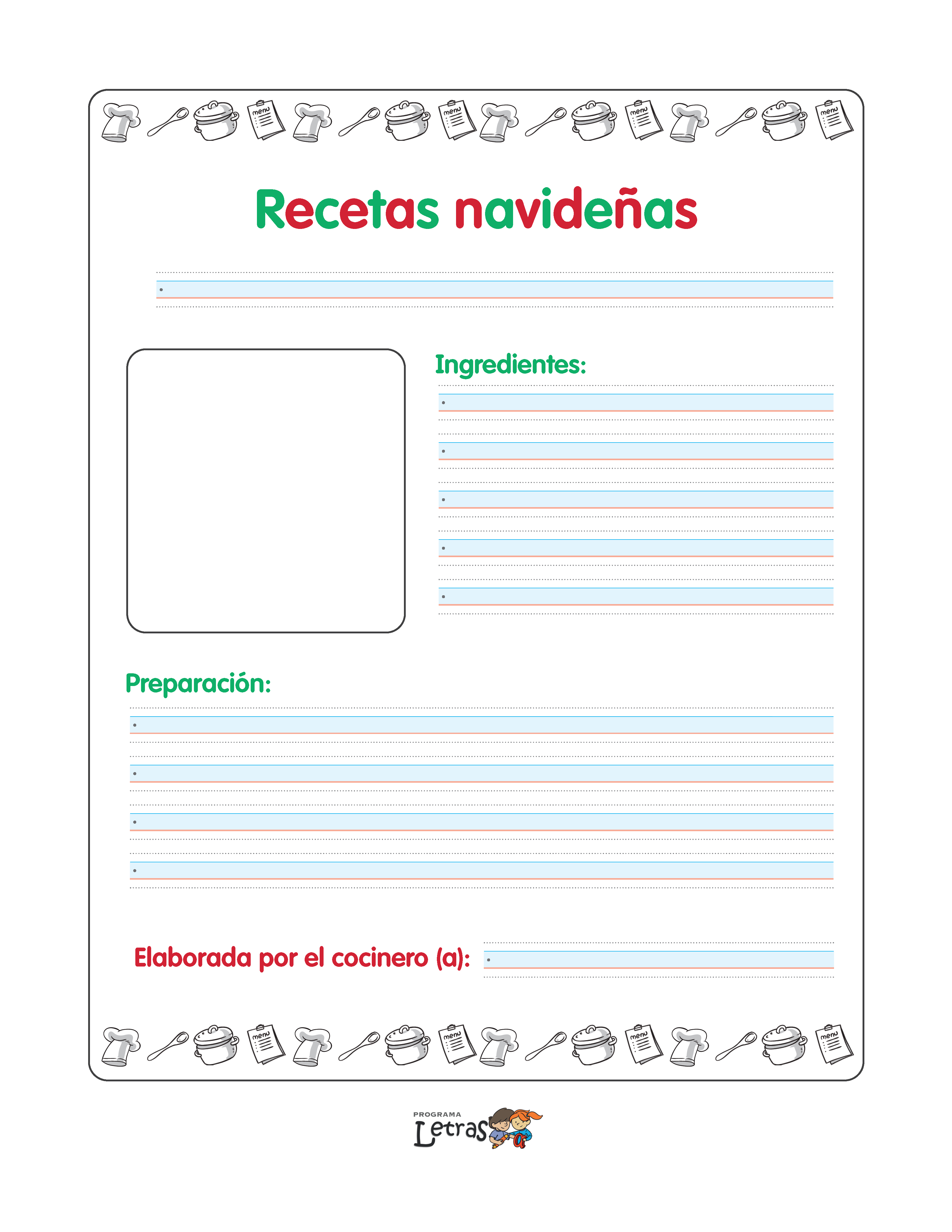 PL Formatos Escriturales - Recetas Navideñas